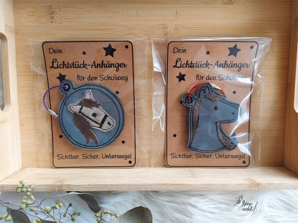 Lichtstück Anhänger Pony Liebe - ITH-Stickdatei